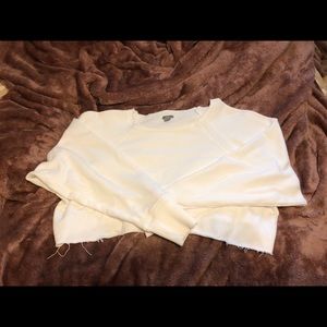 raw hem long sleeve